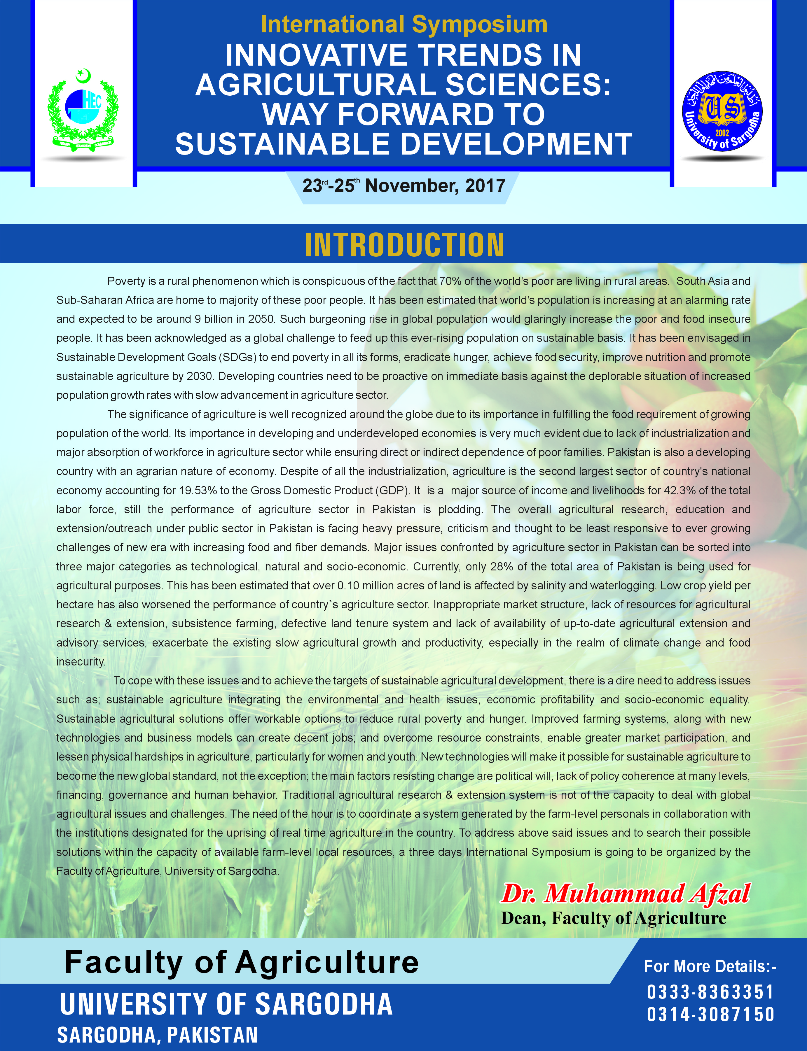International Symposium on Innovative Trends in Agriculture Sciences